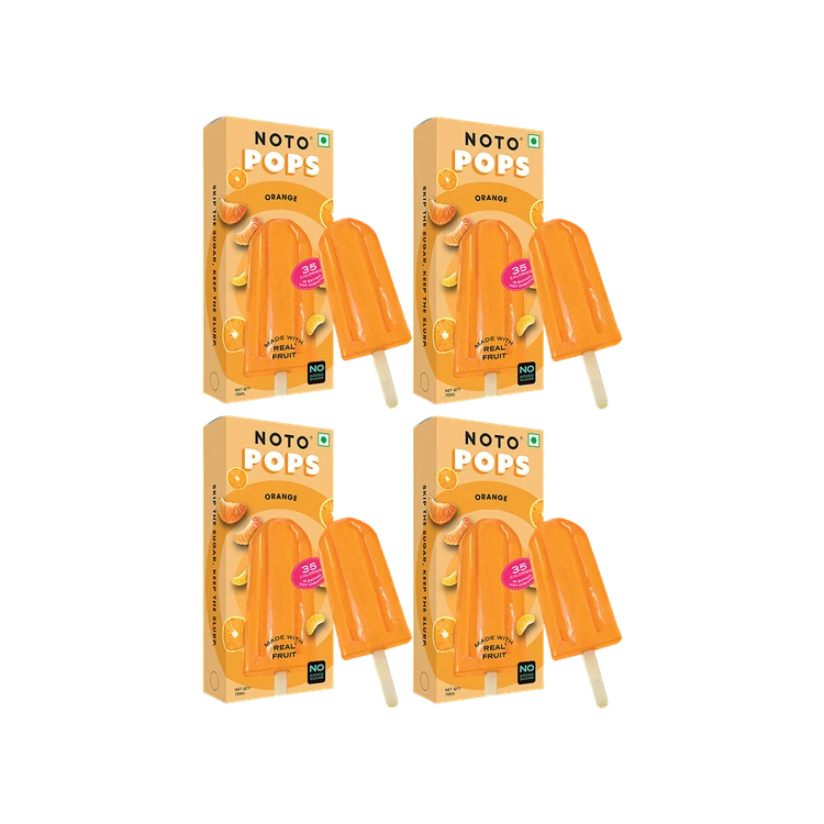 Noto Orange Ice Cream Popsicle - Pack of 4