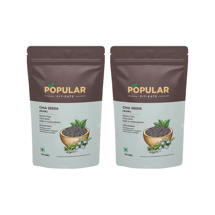 Popular Fit Eats Premium Chia Seeds - Pack of 2 (Chia Beeja)
