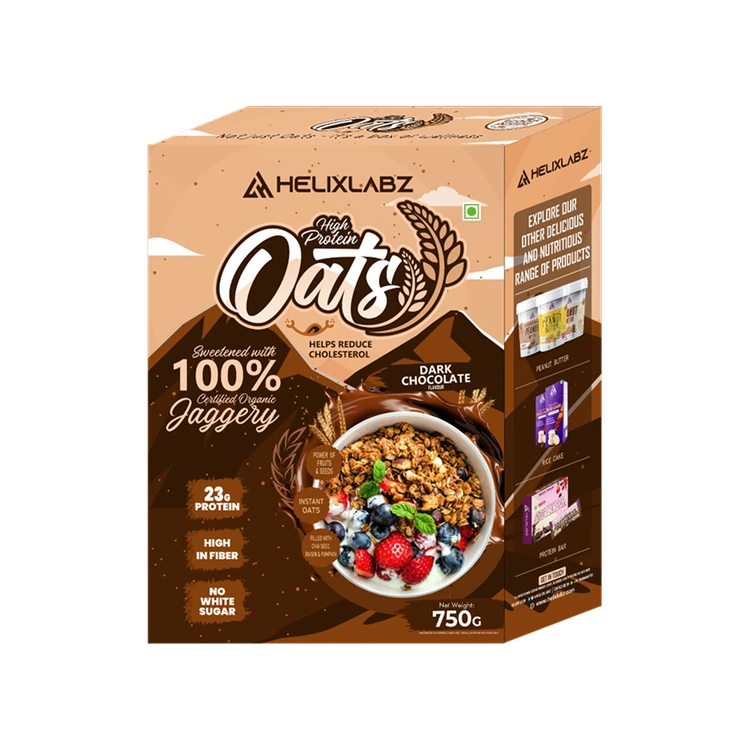 HELIXLABZ High Protein Dark Chocolate Instant Oats