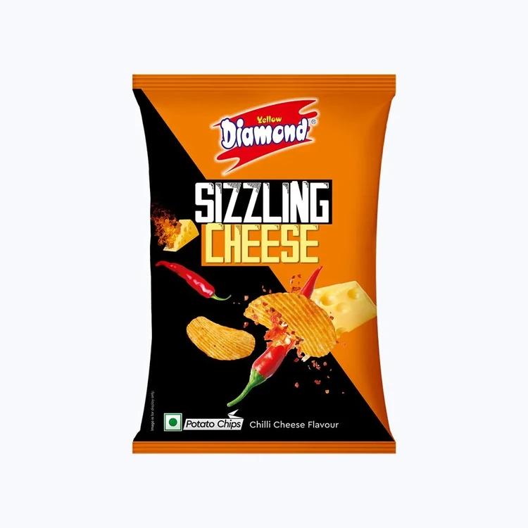 Yellow Diamond Sizzling Cheese Potato Chips