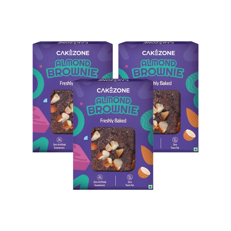 CakeZone Almond Brownie - Pack of 3