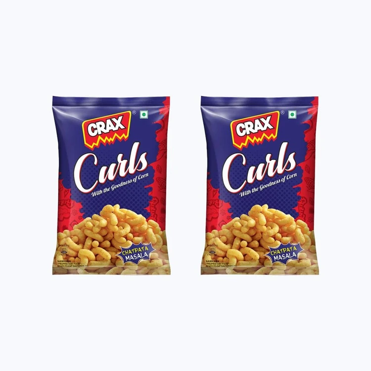 Crax Curls Chatpata Masala Puffs Snacks - Pack of 2
