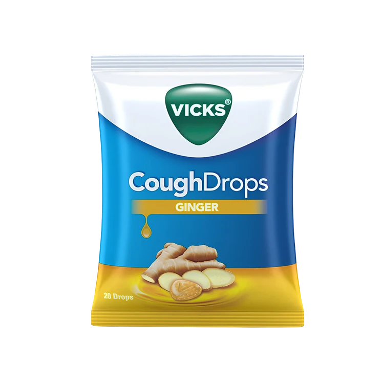 Vicks Ginger Lozenges (Relieves Throat Irritation)