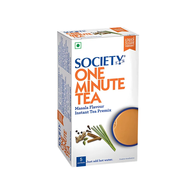 Society Low Sugar Masala Flavour One Minute Instant Tea Premix