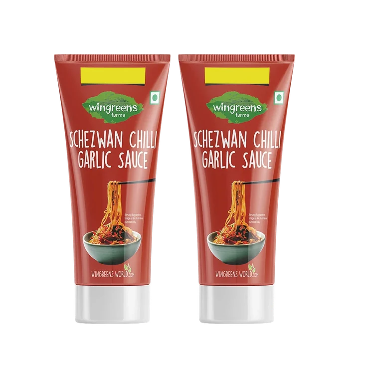 Wingreens Farms Schezwan Chilli Garlic Sauce - Pack of 2