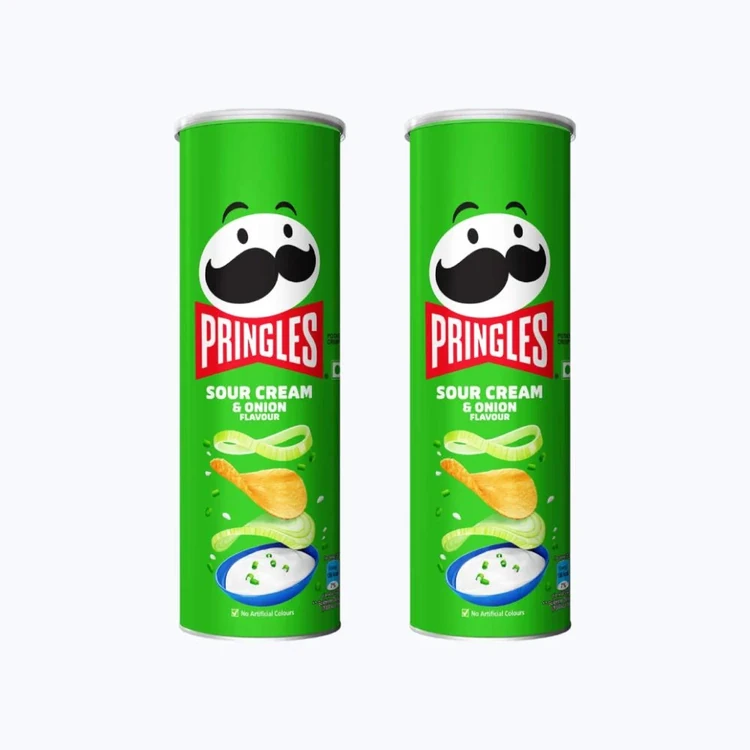 Pringles Sour Cream & Onion Potato Chips - Pack of 2