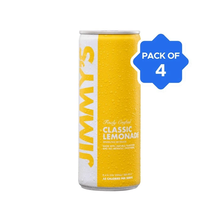 Jimmy's Classic Lemonade Sparkling Drink - Pack of 4
