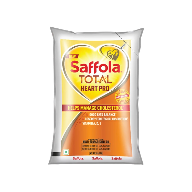 Saffola Total Heart Pro Rice Bran & Sunflower Blended Cooking Oil (Aduge Enne)