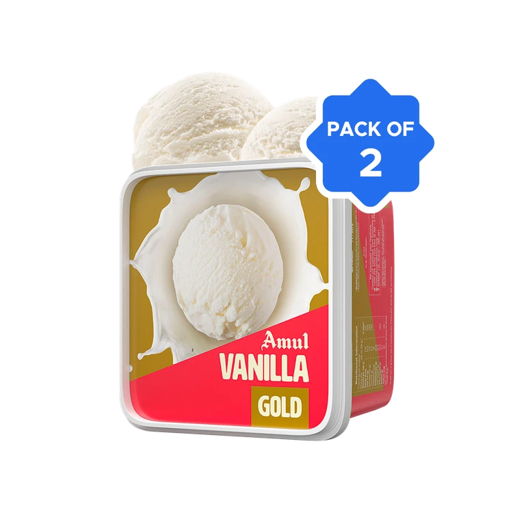 Amul Gold Vanilla Magic Ice Cream Tub - Pack of 2