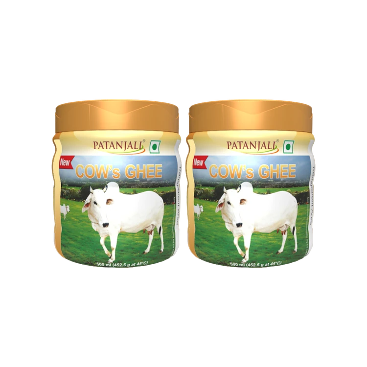 Patanjali Pure Cow Ghee - Pack of 2 (Hasuvina Tuppa)