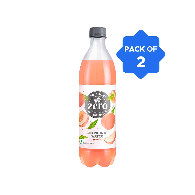 paper boat Zero Sugar Peach Sparkling Water - Pack of 2