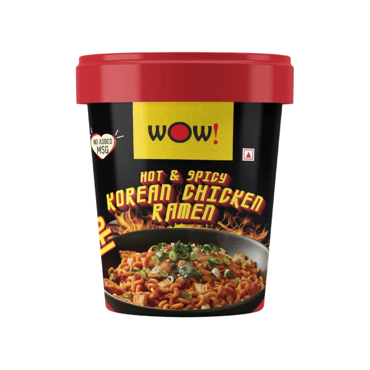 Wow! Hot & Spicy Korean Chicken Ramen Cup Noodles - Pack of 2