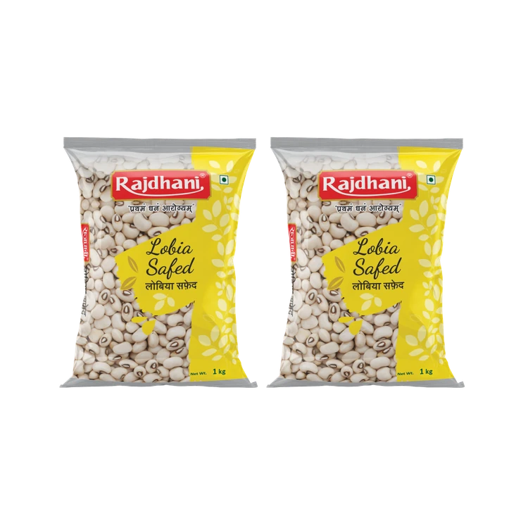 Rajdhani White Lobiya - Pack of 2 (Bili Lobia)