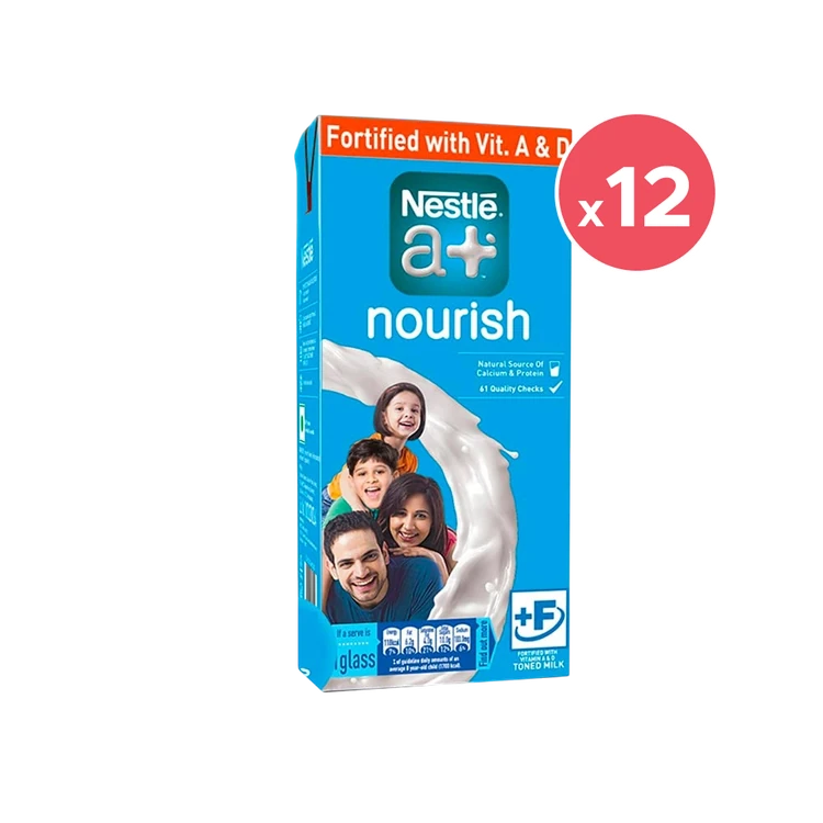 Nestle a+ Toned Milk - Pack of 12