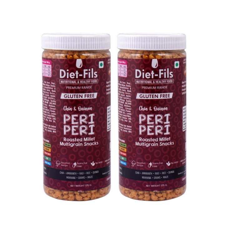 Diet-Fils Peri Peri Multigrain Snack - Pack of 2