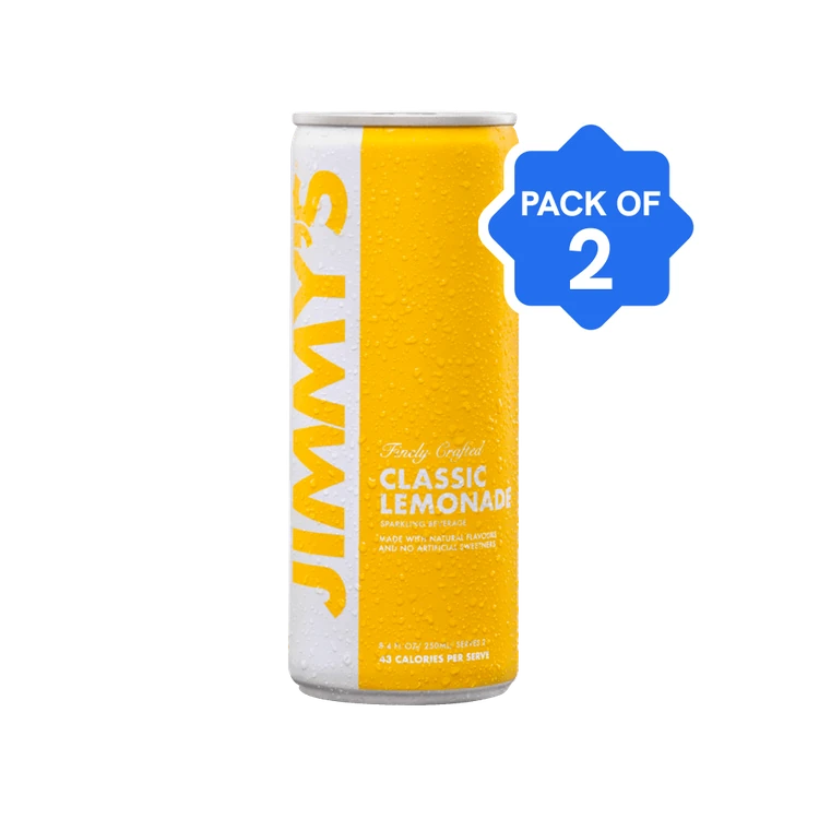 Jimmy's Classic Lemonade Sparkling Water - Pack of 2