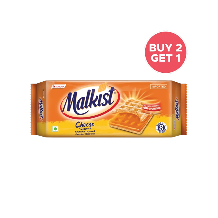 Malkist Cheese Flavoured Cracker Biscuit - Family Pack - Buy 2 Get 1 Free