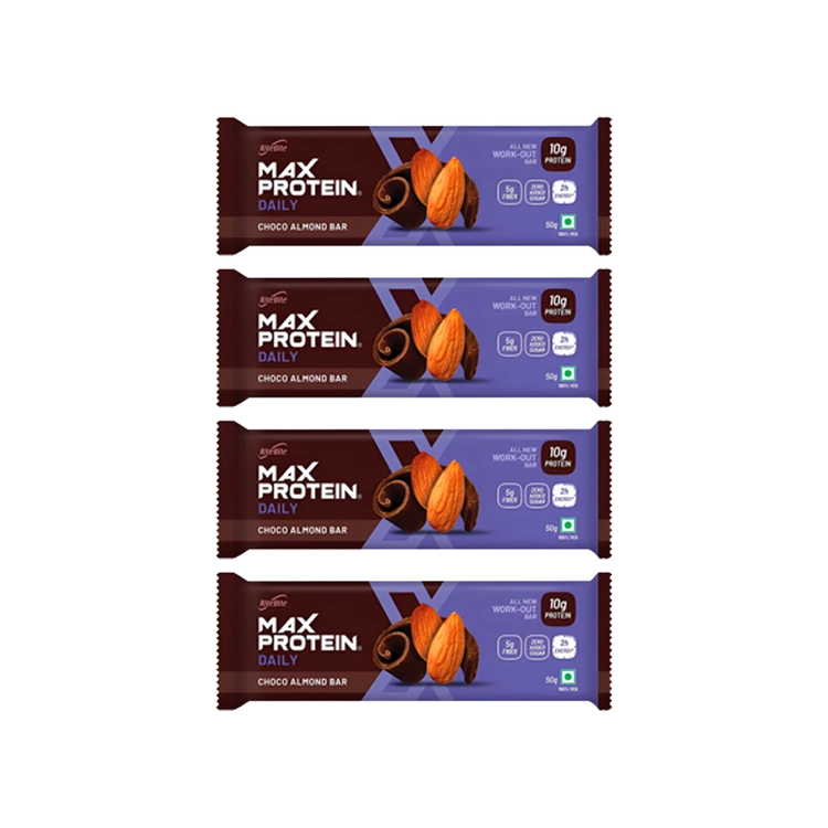RiteBite Max Protein Daily Choco Almond 10 g Protein Bar - Pack of 4