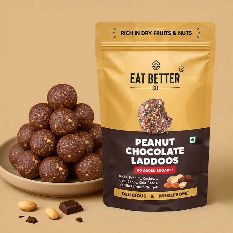 Peanut Chocolate No Added Sugar Laddu by Eat Better Co