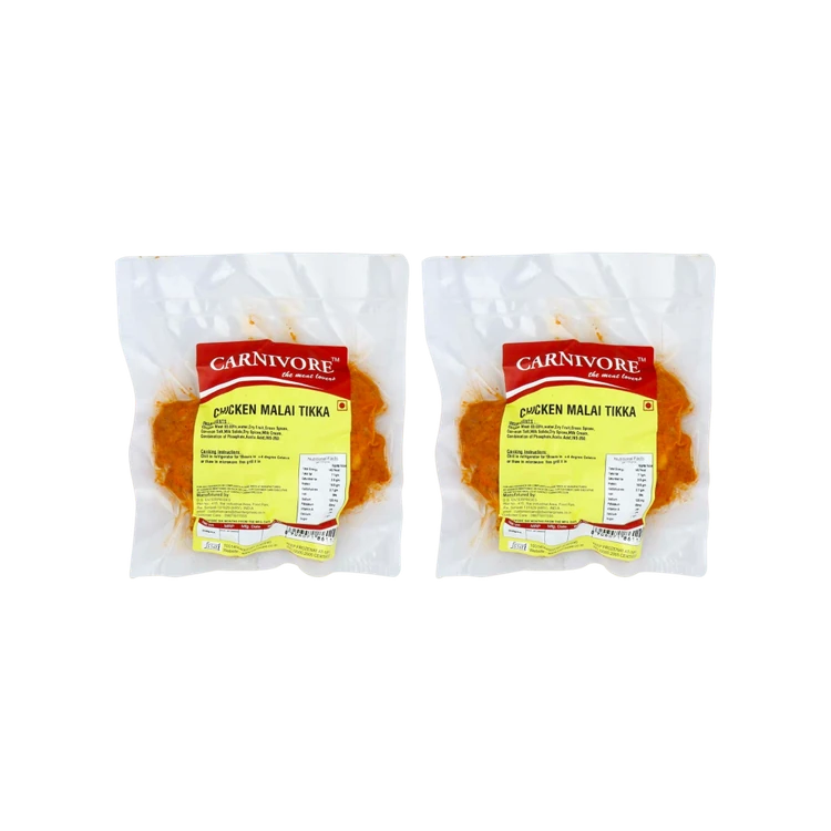 Carnivore Malai Chicken Tikka (Frozen) - Pack of 2