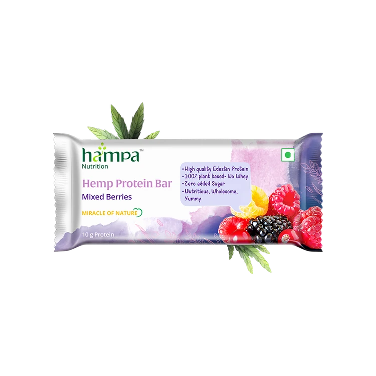 Hampa Hemp Plant Based Protein Bar (Mixed Berries)