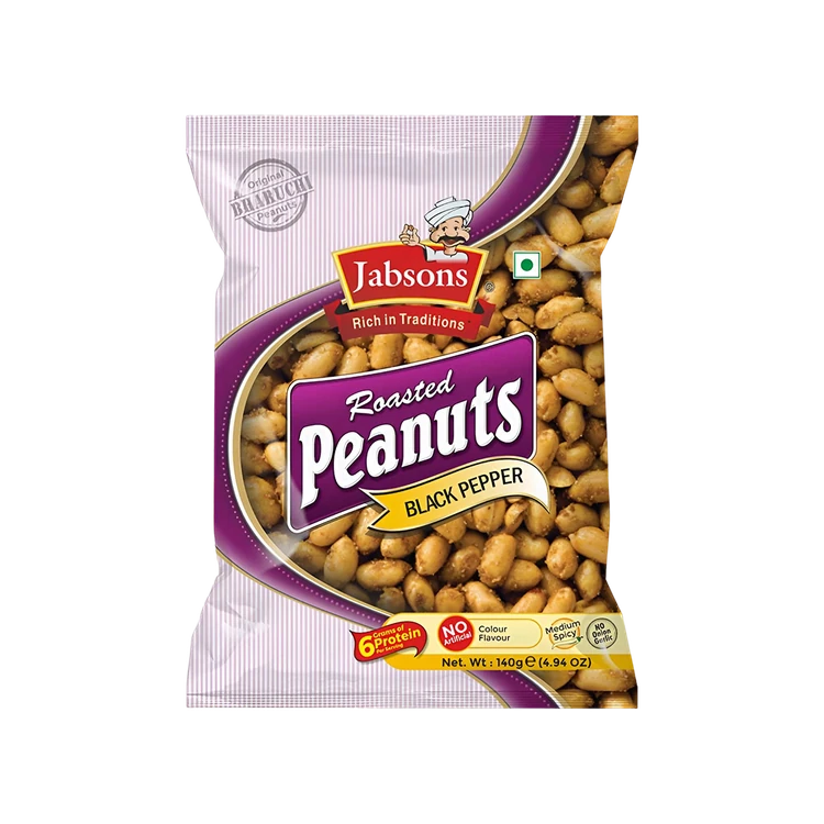 Jabsons Roasted Peanuts, Black Pepper