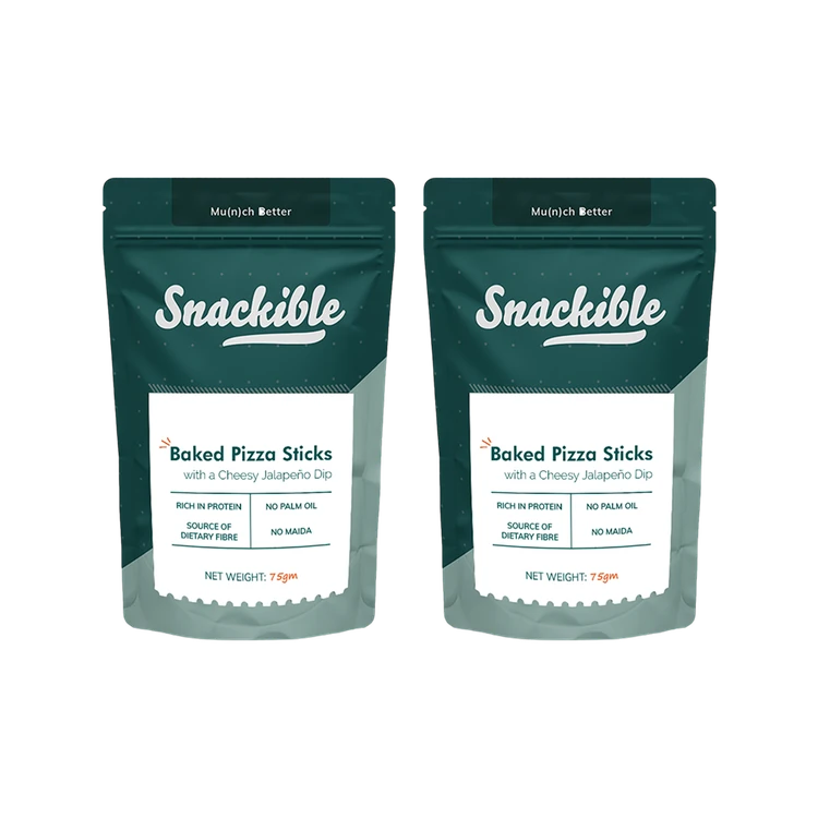 Snackible Baked Pizza Sticks with Jalapeno Dip - Pack of 2