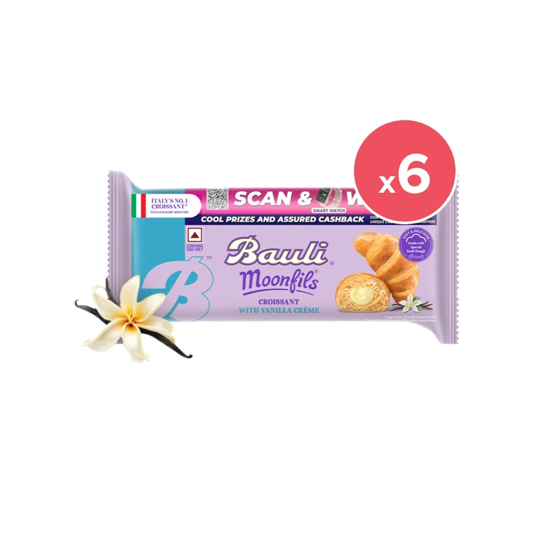 Bauli Moonfils Vanilla Crème Soft Croissant - Pack of 6