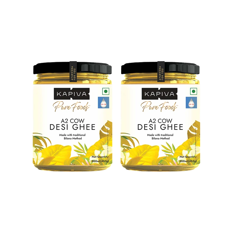 Kapiva Desi A2 Ghee (Cow) - Pack of 2 (A2 Tuppa)
