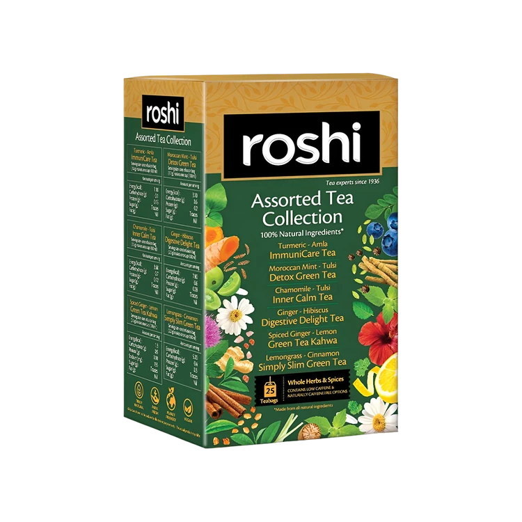Roshi Assorted Green & Herbal Collection Green Tea Bags