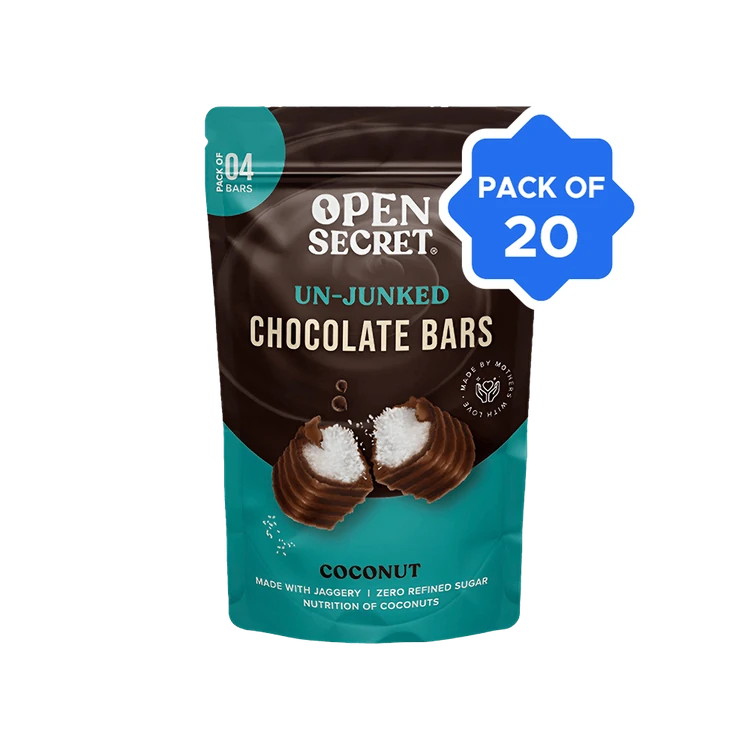 Open Secret Coconut Filled Bar Chocolate Pack - Pack of 20