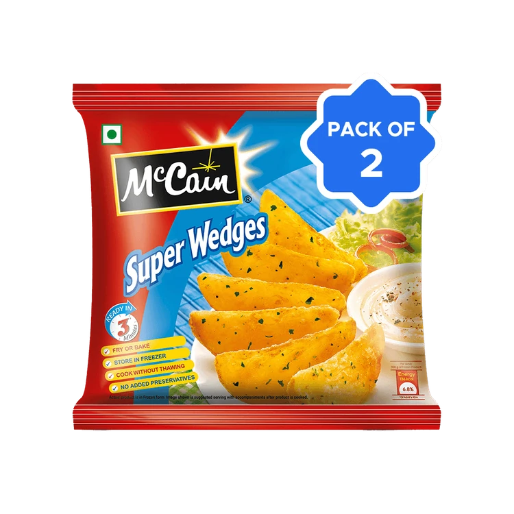 McCain Super Potato Wedges (Frozen) - Pack of 2