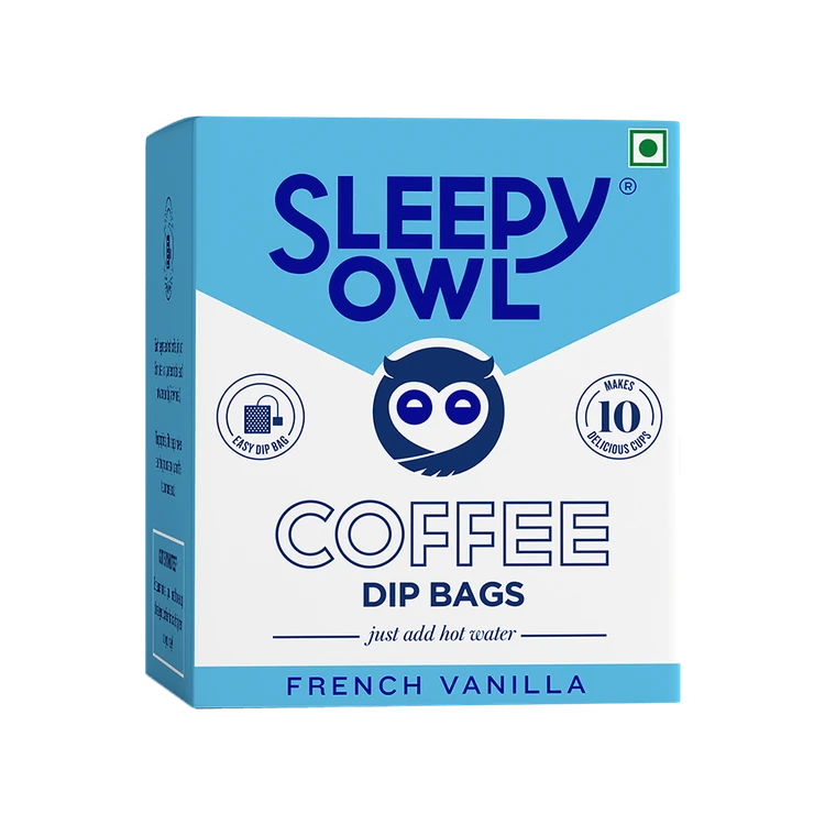 Sleepy Owl French Vanilla Hot Brew Coffee Bags