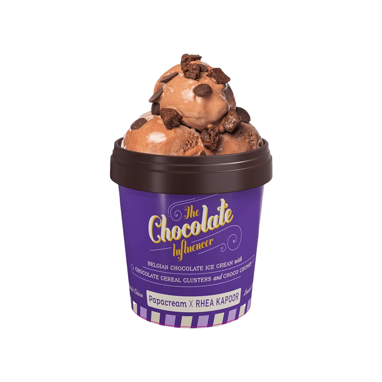 Papacream X Rhea Kapoor - The Chocolate Influencer Ice Cream Cup