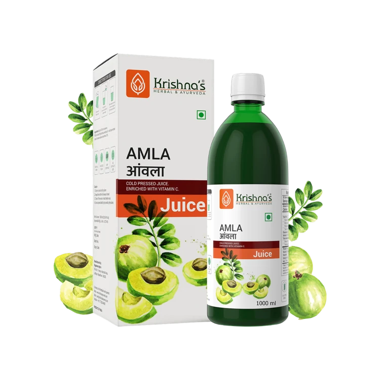 Krishna's Herbal & Ayurveda Cold Pressed Amla Herbal Juice