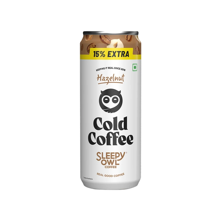 Sleepy Owl Hazelnut Cold Coffee Can