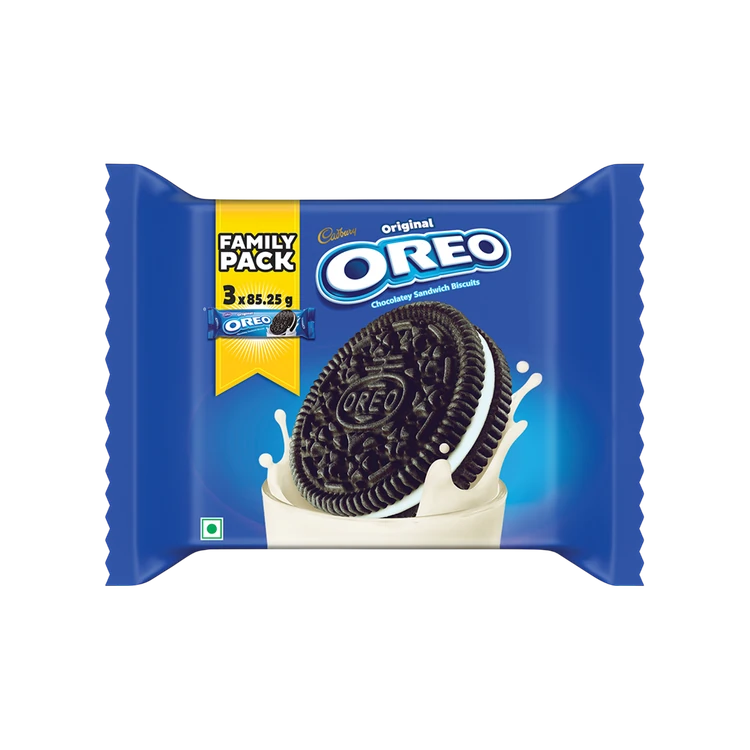 Cadbury Oreo Vanilla Sandwich Cream Biscuits Family Pack
