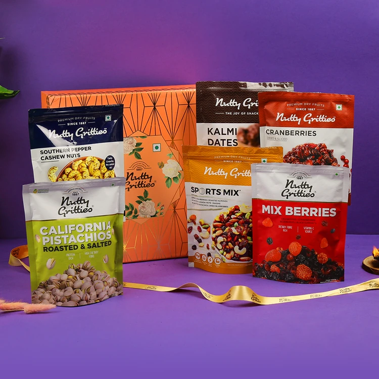 Nutty Gritties Premium Dry Fruit Gift Box (Variety of 6)