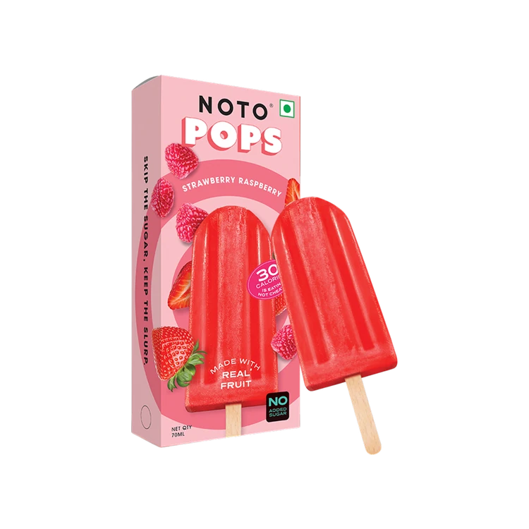Noto Strawberry Raspberry Ice Cream Popsicle