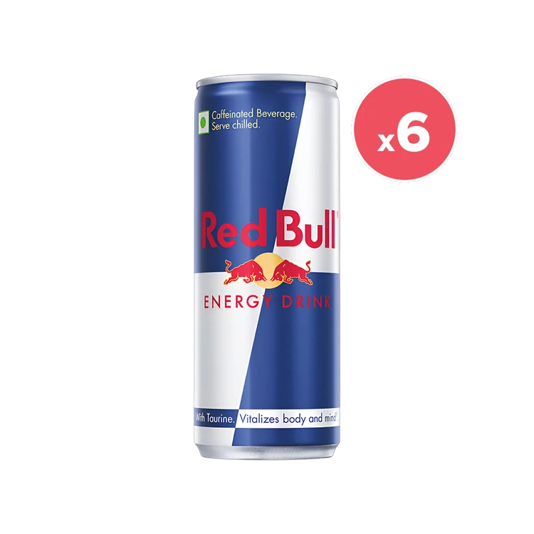 Red Bull Energy Drink (250 ml) - Pack of 6