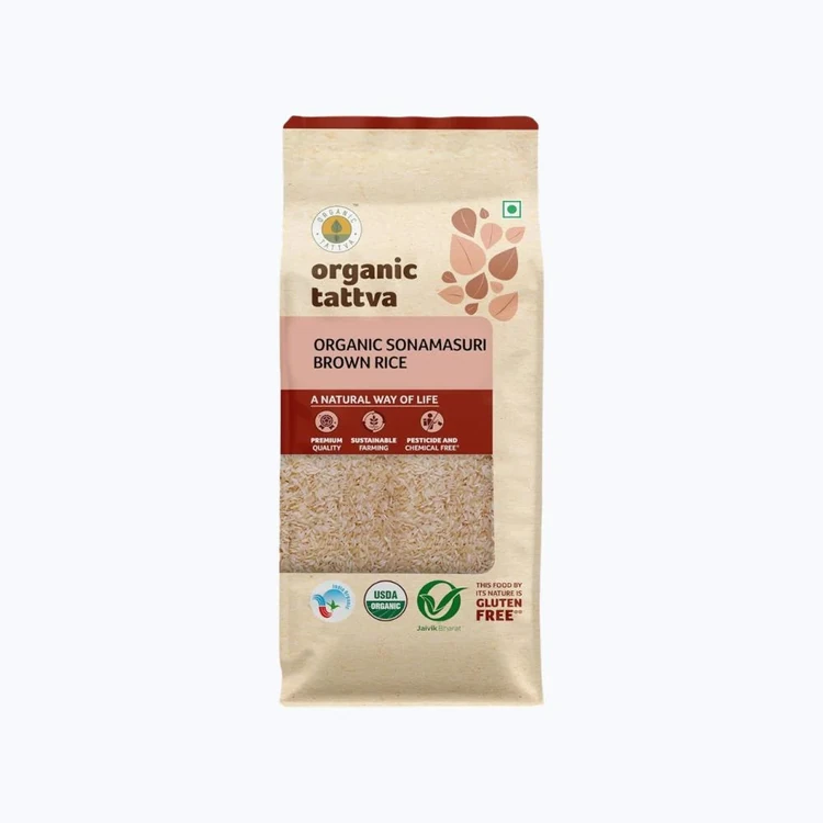 Organic Tattva Brown Organic Sonamasuri Rice