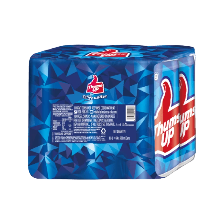 Thums Up Soft Drink (Can) - Pack of 6