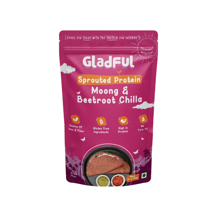 Gladful Moong Beetroot Chilla Mix