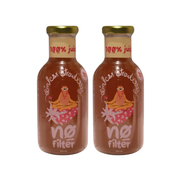 No Filter Sinless 100% Strawberry Juice - Pack of 2