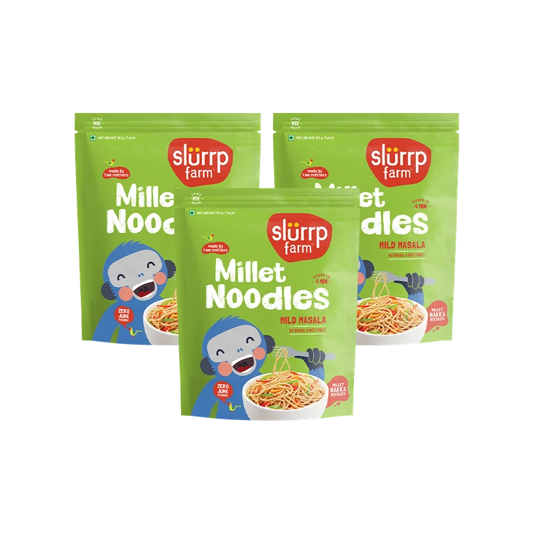 Slurrp Farm Mild Masala Millet Noodles - Pack of 3