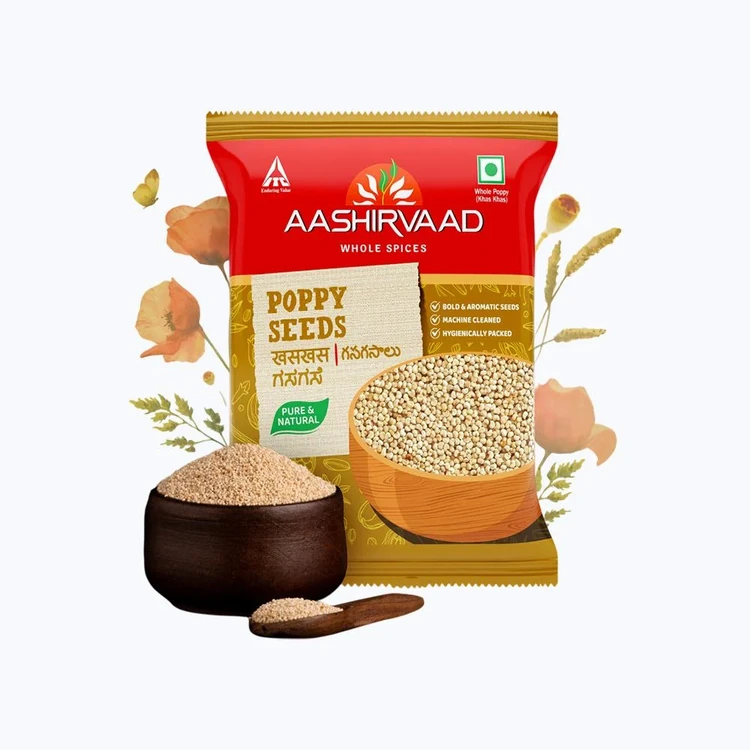 Aashirvaad Pure Whole Poppy Seeds /Khaskhas (Gasagase)