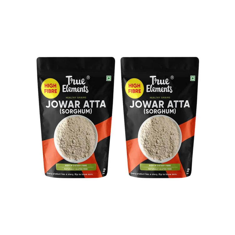 True Elements Jowar Flour - Sorghum Atta - Pack of 2 (Jola Hittu)