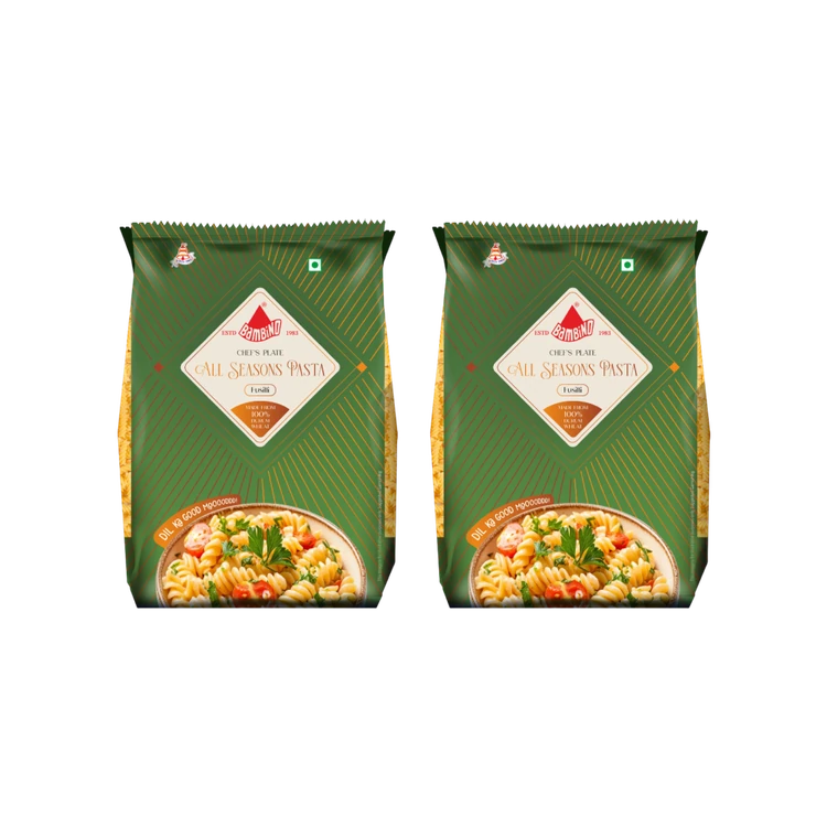 Bambino Durum Wheat Premium All season Fusilli Pasta - Pack of 2