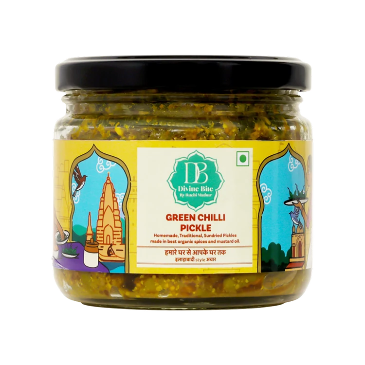 Divine Bite Green Chilli Pickle