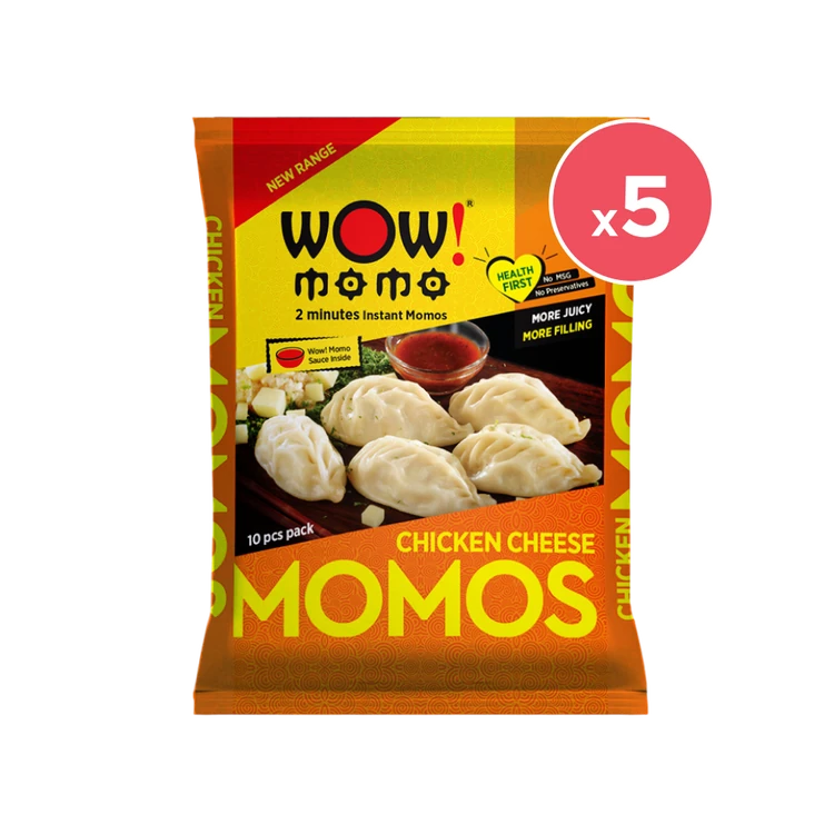 Wow! Momo Chicken Cheese Chicken Momos (Frozen) - Pack of 5